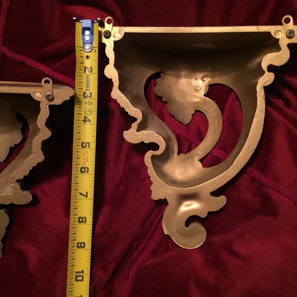 Gold Vintage Scroll Wall Small Shelves - Picture 11 of 12